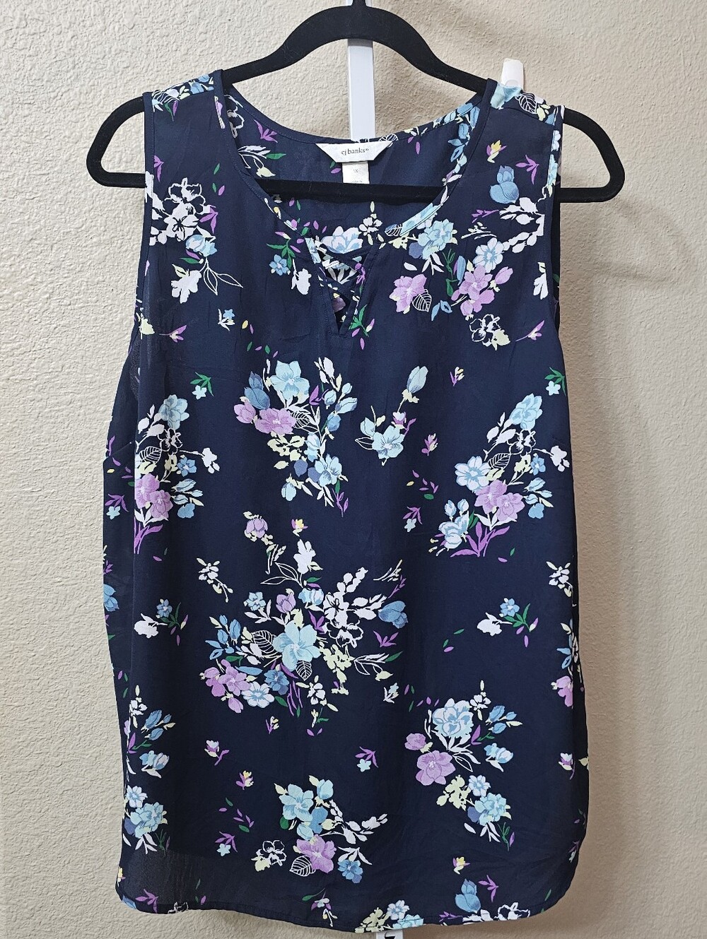 CJ Banks floral sleeveless top